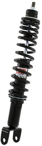 Federbein Stoßdämpfer YSS Mono Einstellbar für Piaggio Hexagon 125/180 | Einstellbare Federvorspannung, Öldruck-Stoßdämpfer, oben Zapfen M10, unten Gabel 36 mm, schwarz, ohne Ausgleichsbehälter