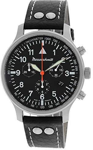 Messerschmitt Herrenuhr Chronograph mit Lederband ME-3H202