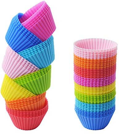 Tvoip Mini Moldes Desmontables de Silicona para Repostería – Moldes Reutilizables para Magdalenas 2 en 24 Unidades – Juego de Moldes Pequeños (6 Colores Aleatorios)