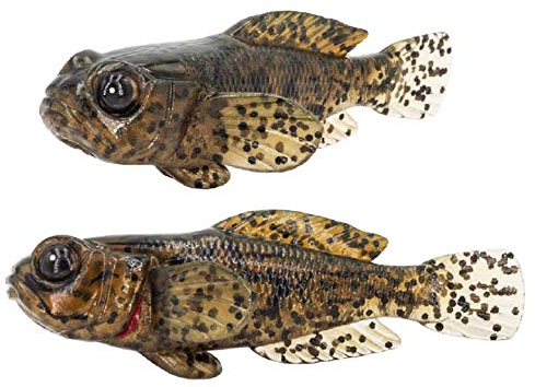 5er Set FISHN GOBYone 7,6cm 9gr Ultra Realistische Grundel Gummifisch zum Angeln auf Barsch und (Mudd)