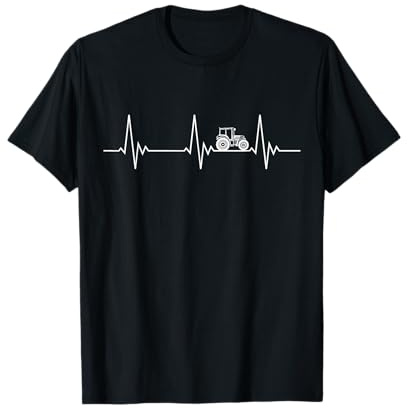 Landwirt Traktor Herzschlag Bauer Trecker Bauernhof EKG Herz T-Shirt