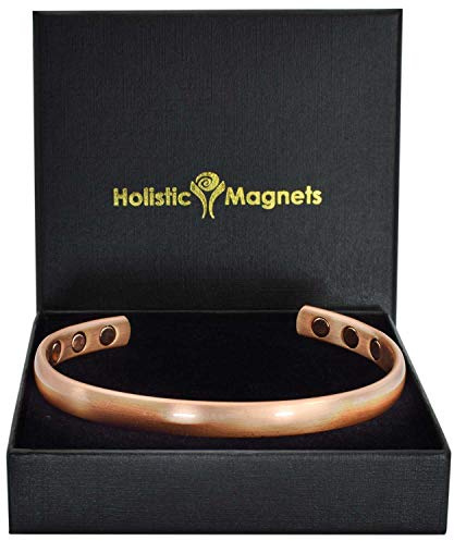 Holistic Magnets® Armreif xl Bio Magnetarmband Herren Reinem Kupfer Arthritis Tendinitis Handgelenk Gelenkheilung Armband Geschenke für Männer (CR)-Klassisch (XL: Handgelenk 22-24cm)
