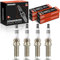 Frankberg 4x Spark Plugs Spark Plugs Compatible with Clio IV BH 0.9L 1.2L 2012-2023 Micra V K14 0.9L 2016-2023 Duster HM 1.2L 2017-2023 S.a.n.d.e.r.o II 0.9L 2012-2023 Replace# ILKAR7F7G