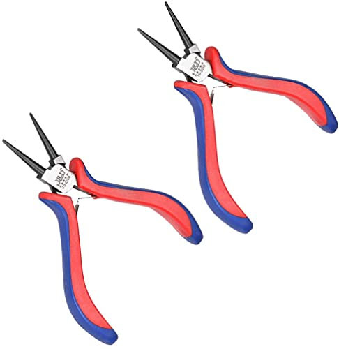 XYWHPGV Round Nose Pliers 5 Inch Jewelry Pliers Tool Forged from Carbon Steel 2 Pcs(49e23 71539 6af5e 9915b 63f3d 82e98