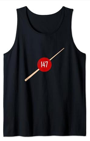 147 Maximum Break Geschenk-Idee Snooker Queue Kugel Tank Top