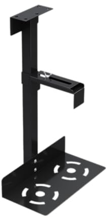 Junterone Universal PC Case Holder Hanging Host Stand for Multi-purpose Computer Under Desk or Side Wall Mount CPU Holder Black