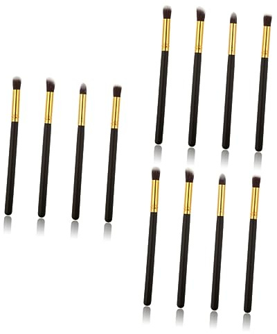 HAPINARY Pinceau Estompeur 12 Pcs Kit De Pinceaux De Maquillage Pour Les Yeux Fond De Teint Pinceaux Pour Eye-liner Fard à Paupières Professionnel Eyeliner Mélange Kit De Pli Crème Fards à Paupières