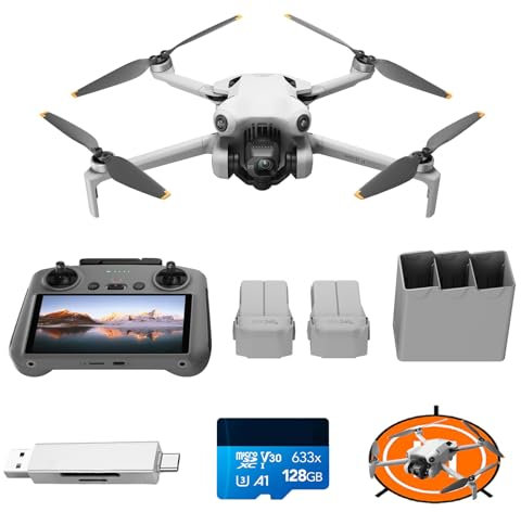 DJI Mini 4 Pro con accessori(con DJI RC-N2), Mini Drone Pieghevole con Fotocamera in 4K, meno di 249 g, Trasmissione Video di 20 km, Rilevamento Ostacoli Omnidirezionale, C0