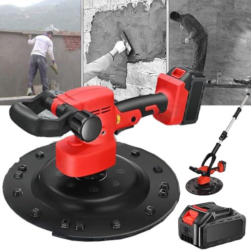 GAYAYAS Macchina lucidatrice per lisciatura pareti con cazzuola elettrica, Lucidatrice a Batteria da 1680 W, Malta cementizia per pareti, per Malta di Gesso, Stucco cementizio, cazzuola,1battery