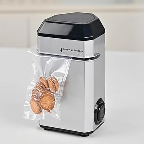 Food Vacuum Sealer, 60 KPa Vertical Roller Sealing Packaging Machine, with External Vacuum Tube, 5mm Sealing Line, for Liquids, Marinades, Vegetables, Meats and More