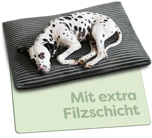 Knupis Manta Autocalefactora Perros – 90x60 cm Manta Grande para Perros – Suave y Amortiguador de Sonido – Funda Lavable – con Base Antideslizante – Gris