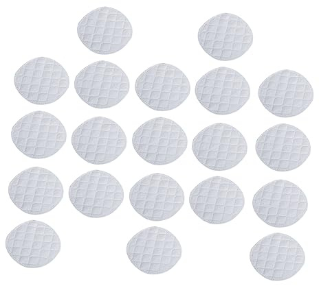 Mipcase 20pezzi Coppette Assorbilatte Riutilizzabili Pz Salvalatte Per Allattamento Lavabili e Traspiranti Copricapezzoli Protettivi Per Madri
