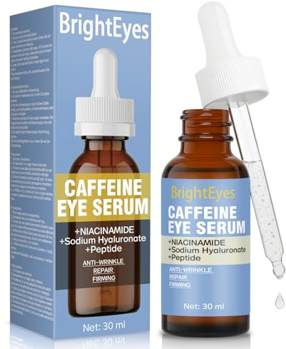 Koffein Augenserum – Reduziert Augenringe, Schwellungen & feine Linien – Aufhellende & Straffende Augenpflege für alle Hauttypen – 30 ml (30ml)