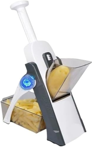 inovia Slicéo–Mandoline Manuelle Multifonction En Acier Inoxydable Mandoline De Cuisine Manuelle Multifonction Tous Légumes (Gris)