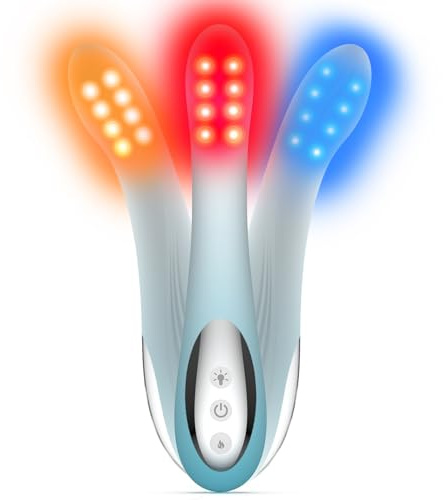 iKeener Rot & Blau Lichttherapie Gerät für Intime Feminine Pflege, 4 IN 1 Wärmetherapie, Vibration für Feminine Erholung & Stärkung der Beckenbodenmuskulatur