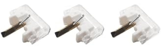 Compatible avec Les Aiguilles de Gramophone for St-ylus N44-3-7 M44-7 N44G DN30, SH-ure M44G et du-AL DN305 DN306(3pcs White)