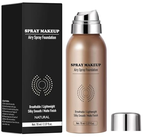 WJnflQN Airbrush Foundation Spray | 70 ml täckpenna för ansiktet med långsiktig hållbarhet, spraymakeup | för festligheter resor bröllop evenemang damer