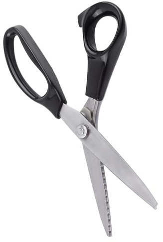Badafaci Zackenschere, Schere für Stoff, Edelstahl, Runde Dreieckskante, 3, 5, 7 Mm, 23 Cm, Dekorativer Schneider Zum Nähen, Schneidern, Quilten, Spitze, Perücke, Basteln (5 mm)