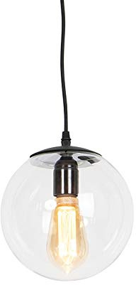 Qazqa Modern Pendelleuchte, Pendellampe - Pallon - Transparent, 20cm, Ideal als Wohnzimmerlampe
