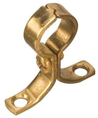 22mm Brass Pipe Clip Bracket - Bag of 5