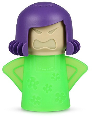 Angry Mama - Limpiador de microondas para horno de acción rápida, herramienta de cocina, limpia fácilmente la grasa en minutos (morado verde)
