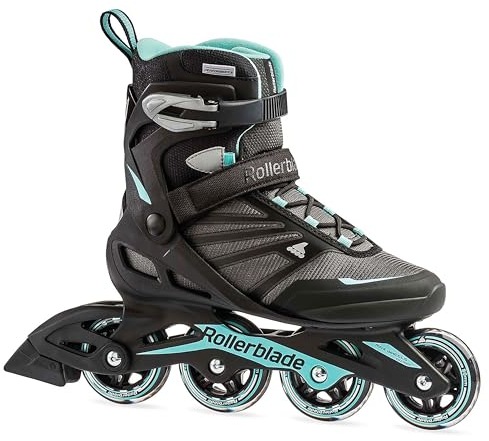 Rollerblade ZETRABLADE W, Damen Inline Skates, geeigneter Inline für Anfänger, Schwarz/Hellblau, Gr. 38.5