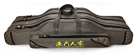 TentHome Angeltaschen Rutentaschen 2-5 Kammern Rutenfutteral Angelkoffer Angelrutentasche 2-5 Fächer Angelrute-Rolle Tasche für Angeln, Seefischerei, Eisfischen, Camping 80cm, 4 Kammern