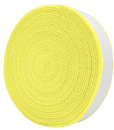 Wallfire 10 Meters Badminton Tennisschläger Anti-rutsch-Baumwolle Handtuchgriff Big Reel Handtuchgriffrolle Overgrip Schweißband Band Aufgenommen Wraps (Color : Yellow)
