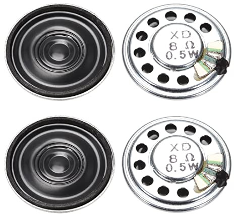 uxcell 0.5W 8 Ohm FAI DA TE Altoparlante Magnetico 27mm Forma Rotonda Sostituzione Altoparlante per la Costruzione Citofono 4pcs