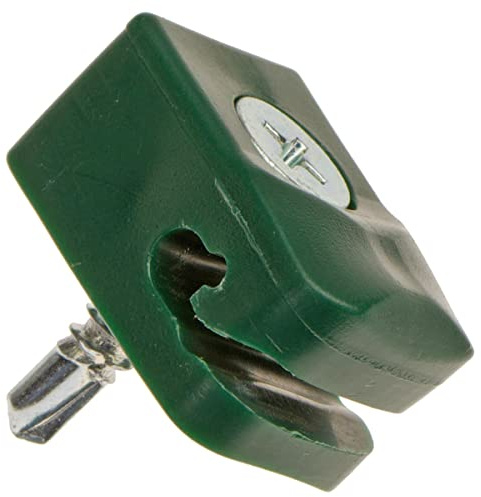 HaGa® Drahthalter mit Schraube 20 Stück - Spanndrahthalter 16mm x 26mm in grün