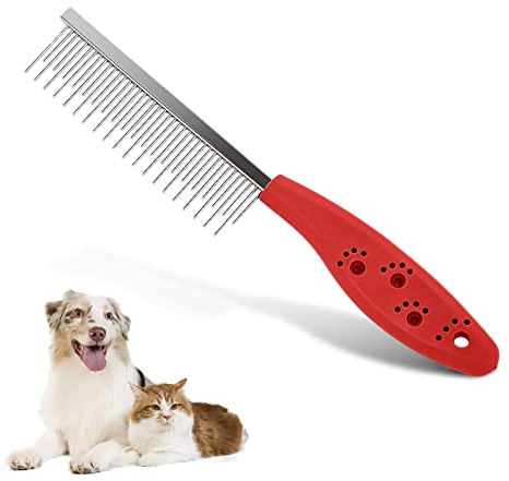 Fellkamm katze, Entwirrkamm hund, Katzenkamm, Combi Kamm für Hund, Unterwollkamm 31 Zähne, großes Werkzeug für Verwicklungen, verknotete oder tote Haare zu entfernen
