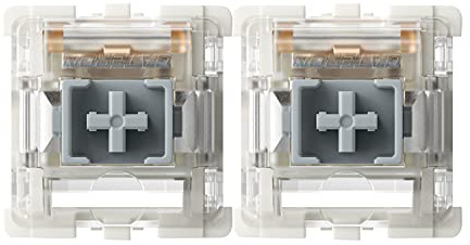 kutethy Gateron G Silver Pro Interruptores prelubricados 3 Pines RGB SMD Linear a Prueba de Polvo Interruptor de Resorte único para Teclado mecánico para Juegos (72 Piezas, Plateado)