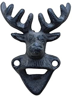 Hirsch Wandflaschenöffner aus Gusseisen