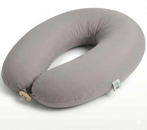 sei Design Stillkissen 170×30 cm – ergonomisch geprüftes Unterstützungskissen für Erwachsene – leise Faserbällchenfüllung – Premium-Baumwollbezug mit XXL-Reißverschluss – waschbar & formstabil