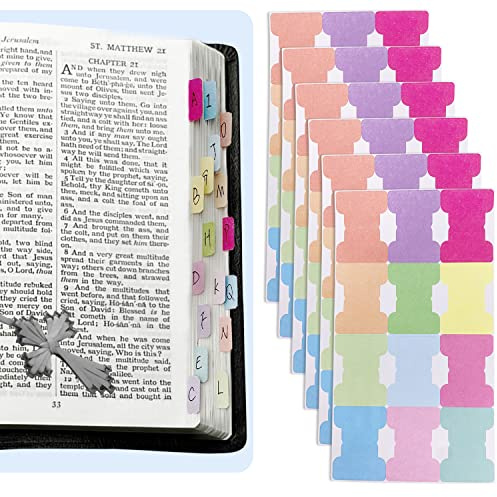 Uoqo 72pcs Sticky Index Tabs for Bible Book Colorful Writable, Double Sided Page Markers Tabs Annotation tabs for Book Notebooks Document Files (12 Colors)