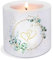 Bougie de mariage avec eucalyptus et cœurs comme décoration de table - Cadeau de mariage pour les jeunes mariés ou comme décoration originale - Ø 8 x hauteur 7,5 cm