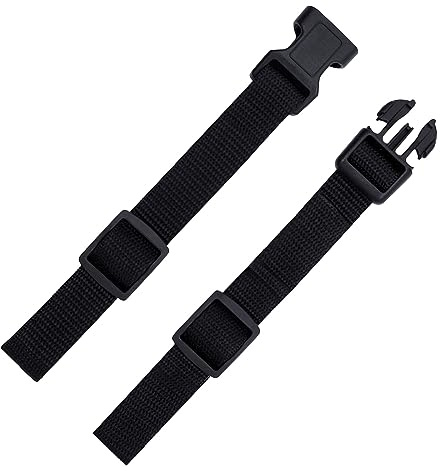 Medsuo Adjustable Backpack Chest Strap Replacement Backpack Waist Strap Sternum Strap Chest Harness Secures Chest Belt with Snap Buckles for Fabric Backpack Straps (Black), Black, One size