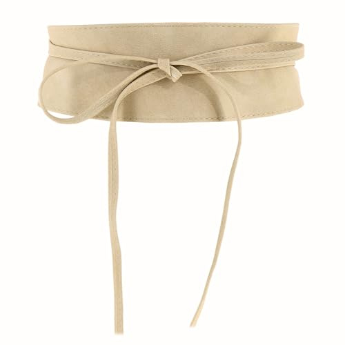 FASHIONGEN - Damen gürtel, Taillengürtel, Bindgürtel, Obi gürtel MICA - Gegerbtes beige, 3XL