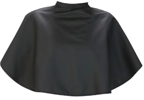 JTKREW Wasserfester Kurzbluse für Schönheitssalons,Schwarzes Make-up-Umhang, Schwarzer Schminkmantel,leichte Kamm-Bart-Schürze Make-up Bib Styling Shampoo-Umhang für Make-up Artist Kosmetiker