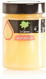 Le Querce Miele di Asfodelo Italiano 400g – Sardegna, 100% Naturale, Non Pastorizzato, Artigianale – Gusto Delicato con Note di Vaniglia e Mandorla