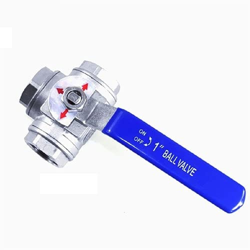 Schlauchverschraubung, Schlauchverbinder, 1 Stück 1/4 Zoll, 3/8 Zoll, 1/2 Zoll, 3/4 Zoll, 1 Zoll Dreiwege-L-Typ T-Typ Edelstahl DN8 DN10 DN15 DN20 DN25 BSP-Innengewindeventil (Farbe: T-Typ, Größe :DN1