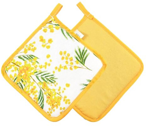 Presina quadra 20x20 MIMOSA - Primavera Estate - Ideale Come Regalo e Decorazione da Tavolo - Made in Italy (MIMOSA GIALLO)