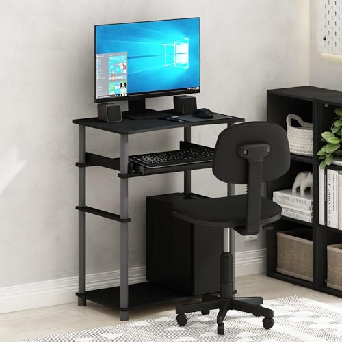 Furinno HOME Scrivania Da Gaming Con Vassoio Per Tastiera, Computer, Scrivania Da Scrittura Da Ufficio Per Home Office, Camera Da Letto, Black