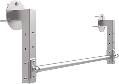 Klimmzugstange, Klimmzugstange aus Edelstahl zur Wandmontage, mit multifunktionalem Hebering, tragbares Heimfitnessgerät, Tragkraft 200 kg (Silber)
