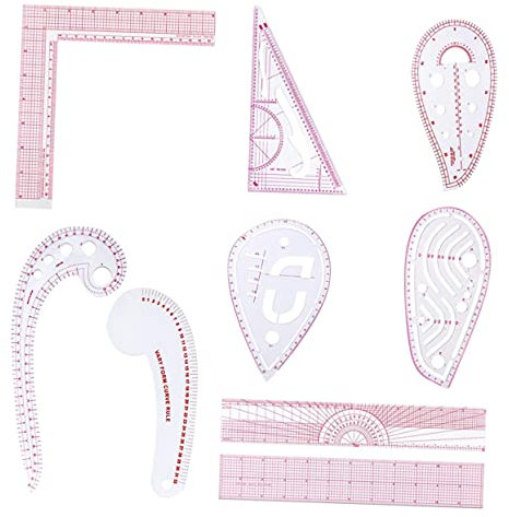 PLAFOPE 9stücke Teiliges Set Transparenter Begradigter Nählineale Für Diy-mode-design Und Schnittmustererstellung Für Anfänger Und Designer