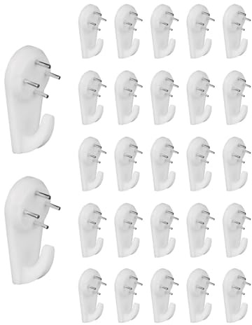 KGDUYC 50 Piezas Colgadores de pared para fijar cuadros sin taladrar, Colgar cuadros sin hacer agujeros, ganchos para fijar cuadros sin clavos