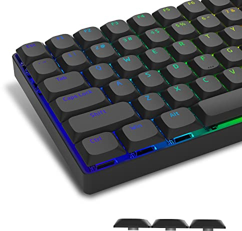 Low Profile Horizon 118 Keycaps, Tastenkappen Shine Through für 60% 65% 75% 80% 100% ANSI US Layout Cherry Gateron MX Switch Mechanische Tastatur, Schwarze