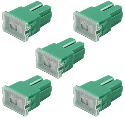 Quystetes 5 x Verde 40A Enchufe Hembra en Fusible PAL Cartucho Hoja para el Coche