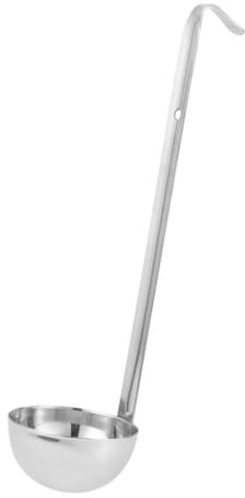 CATIEBYE Stainless Steel Suppenkelle Mit Langem Griff Nahtloses Design Zum Servieren Von Suppen Und Saucen Mit Maßangabe Für Haushalt Und Restaurant Platzsparend Mit Aufhängung