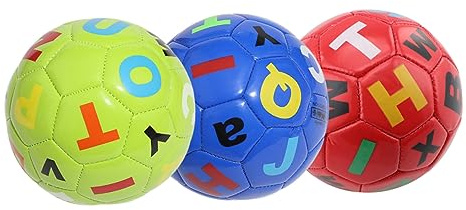 Balón de Fútbol Inflable PVC 3 Piezas para Niños y Niñas | Compacto y Ligero, Resistente al Desgaste, Juego Práctico, Fomenta Interés Deportivo, Uso Exterior Color Aleatorio